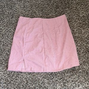 Pink corduroy skirt